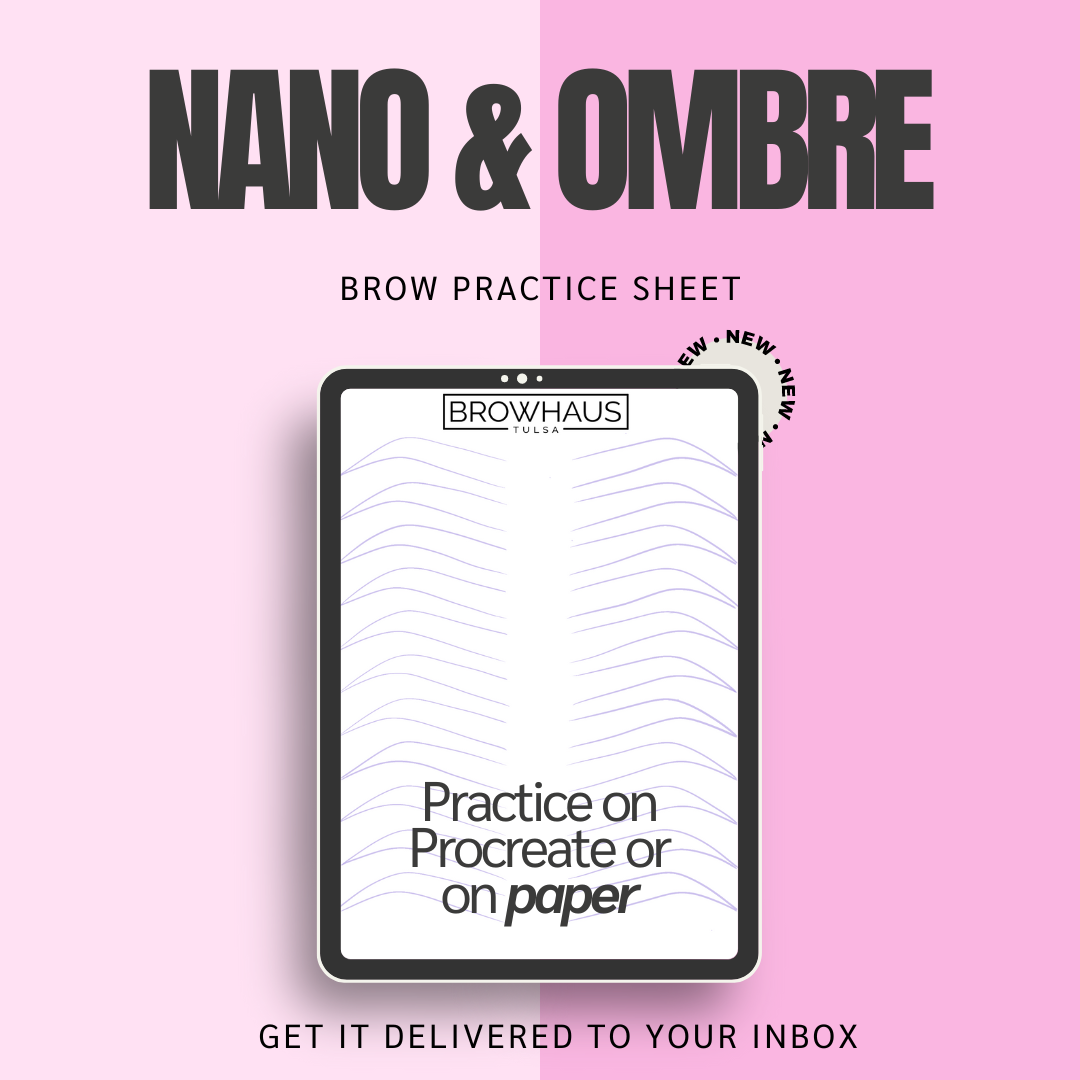 NANO & OMBRE BROW PRACTICE SHEET